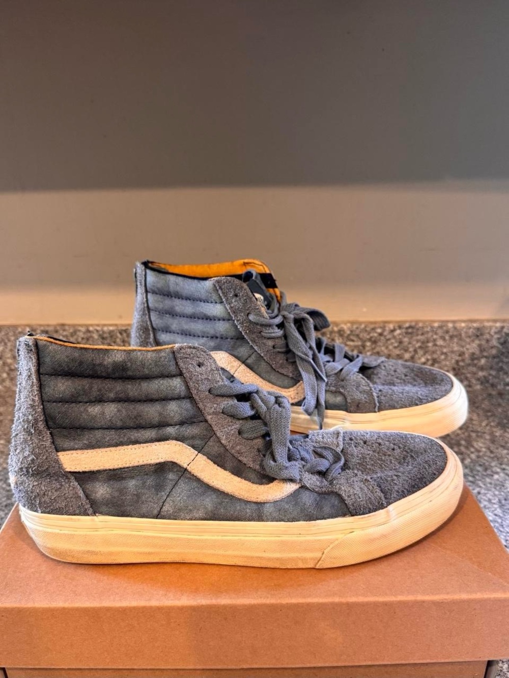 Vans Sk8-Hi unisex blue/grey suede high top sneakers- Women’s 9.5 , Men’s 8